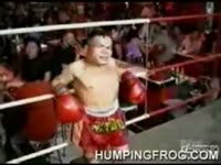 Exclusive fighting video recorded in Thailand features pair of midgets fighting in front of crowd